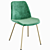 Elegant Green Dining Chair Set 3D model small image 1