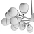 Milk Glass Holden Chandelier 3D model small image 6