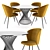 Minimalist Odri Chair and Tornado Table 3D model small image 1