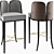 Art Deco Luxury Bar Stool 3D model small image 1