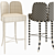 Art Deco Luxury Bar Stool 3D model small image 2