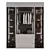 Elegant Tall Wardrobe 3D model small image 1