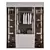 Elegant Tall Wardrobe 3D model small image 8