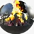 Modern Fireplace with 3D Fire 3D model small image 2