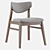 RAGNAR Stool: Stylish Fabric and Wood Chair 3D model small image 2