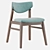 RAGNAR Stool: Stylish Fabric and Wood Chair 3D model small image 6