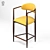 Sleek Metal and Fabric Jagger Barstool 3D model small image 4