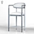 Sleek Metal and Fabric Jagger Barstool 3D model small image 5