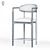 Sleek Metal and Fabric Jagger Barstool 3D model small image 10