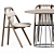 Modern Illa Table & Dining Chair 3D model small image 3