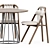 Modern Illa Table & Dining Chair 3D model small image 5