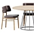Stylish Illa Table and Marlen Chair 3D model small image 3