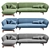 Benedict Sectional Sofa: Deluxe Comfort and Style 3D model small image 1