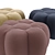 Colorful Pouf Ottoman in Various Hues 3D model small image 3