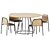 Elegant Illa Table & Shell Chair 3D model small image 2
