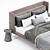 Sleek Dark Gray Austin Bed 3D model small image 2