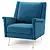 Carlo Mid-Century Chair: Stylish and Functional 3D model small image 2
