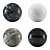 Marble Collection: Anderson, Saint Green, Gray Calacatta, Black Nero 3D model small image 1