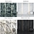 Marble Collection: Anderson, Saint Green, Gray Calacatta, Black Nero 3D model small image 2