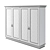 Elegant Brushed Wardrobe 3D model small image 3