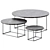 Sleek Marble Outdoor Table 3D model small image 1