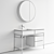 Ceramica Cielo Milano Set 2: Milano Vanity Unit & Catini Round Mirror 3D model small image 5