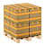 Palletized Cardboard Boxes: Efficient Storage Solution 3D model small image 1