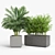 Modern Gray Rectangular Planter 3D model small image 2
