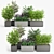 Modern Gray Rectangular Planter 3D model small image 7