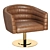 Elegant Swivel Leather Chair 3D model small image 1