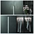 Modern Glass Front Wardrobe: Spacious & Sleek 3D model small image 2