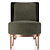 Elegant Minotti Fabric Armchair 3D model small image 2