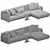 Elegant Ditre Krisby Chaise: Modern Comfort for Your Lounge 3D model small image 4