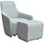 Modern Armchair Design by Norman Foster 3D model small image 8