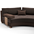 Luxurious Fendi Casa Moore Round Sofa 3D model small image 5