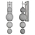 Metal Frame Spheres Wall Sconces 3D model small image 2