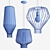 Sleek Glass Pendant Lights: SAYA Collection 3D model small image 4