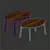 Walnut Veneer Nesting Tables 3D model small image 4