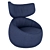 Moooi Hana Wingback Armchair - Low Back Luxury 3D model small image 4