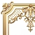 Elegant Boiserie Carved Décor Panel 3D model small image 3