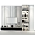 Sleek TV Stand Set 3D model small image 2