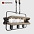 Vitaluce V4381-1/3 Rectangular Pendant Chandelier 3D model small image 1