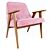 Retro Comfort: Armchair 366 Concept 3D model small image 1