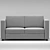 Finnala: Stylish 3-Seater Sofa 3D model small image 3