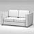 Finnala: Stylish 3-Seater Sofa 3D model small image 5