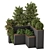 Outdoor Garden Set: Bush & Tree - Model 182 3D model small image 5