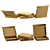 Versatile Cardboard Box Set 3D model small image 1