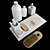 Elegant Agape Bath Decor Set 3D model small image 2