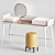 Elegant Praddy Naica Dressing Table 3D model small image 2