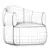 Trussardi Larzia Armchair: Modern Elegance for Your Home 3D model small image 5